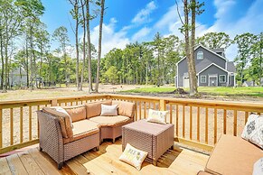 Deck & Yard: Spacious Poconos Home