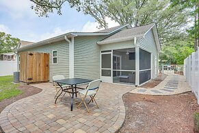 Oak Island Home w/ Screened Porch: Walk to Beach!