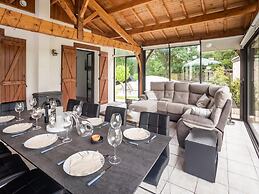Holiday Home With Roofed Swimming Pool