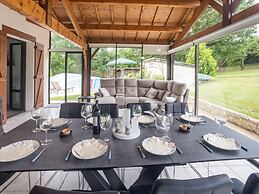 Holiday Home With Roofed Swimming Pool