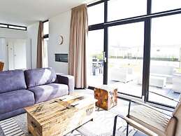 Chalet With Decorative Fireplace Near a Beach