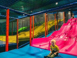 Chalet With Decorative Fireplace Near a Beach