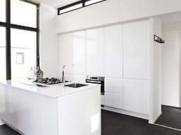 Chalet With Decorative Fireplace Near a Beach