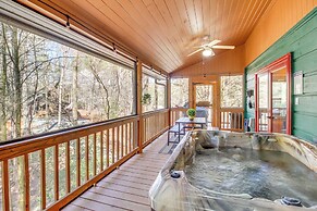 Secluded Cherry Log Cabin w/ Hot Tub + Swings!