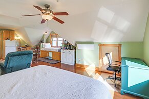 Shared Dock & Fire Pit: Peaceful Surry Studio!