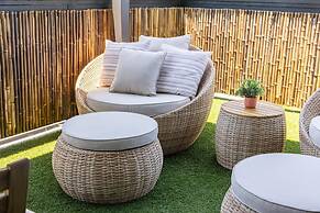 Mediterranean Modern Steps to Beach Dining w Spa