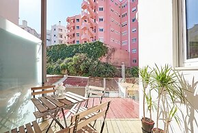 Modern 1-Bed With Ac & Private Terrace