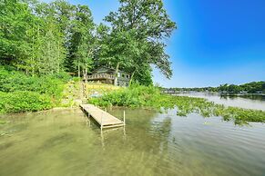 Private Island: Home in Belding w/ Dock & Grill!