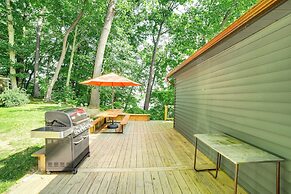 Private Island: Home in Belding w/ Dock & Grill!
