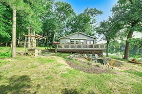 Private Island: Home in Belding w/ Dock & Grill!
