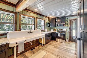 Private Island: Home in Belding w/ Dock & Grill!