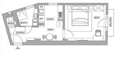 Serene 1BR Flat in University Square