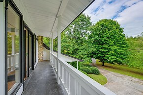 Porch, Yard & Creek Access: Spacious Sylva Home!