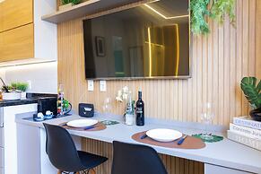 Estudio Pinheiros com piscina e academia