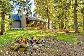 Private Deck & Fire Pit: Adirondack Family Home