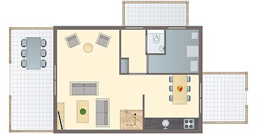 Cosy Holiday Home on the Water With Garden
