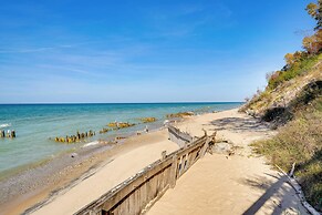 Cottage w/ Private Beach + Fire Pit in Manistee!