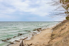 Cottage w/ Private Beach + Fire Pit in Manistee!