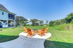 Marsh Views & Fire Pit: North Topsail Beach Home