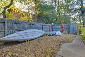 Antiquing & Fishing: Riverfront Waupaca Home!