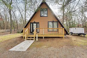 Walk to Fox Lake: Pet-friendly A-frame w/ Fire Pit