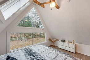 Walk to Fox Lake: Pet-friendly A-frame w/ Fire Pit