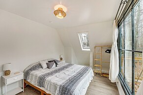 Walk to Fox Lake: Pet-friendly A-frame w/ Fire Pit