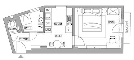 Serene 1BR Apartment in University Square