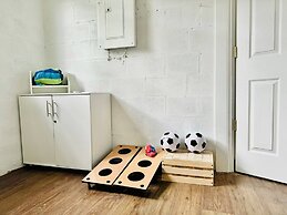 Family-friendly Fire-pit Pool Table Soccer