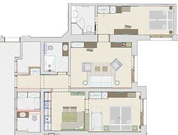 Ferienwohnung mit 2 Schlafzimmern fur 6 Personen