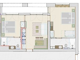 Ferienwohnung mit 2 Schlafzimmern fur 6 Personen