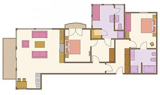 Penthouse mit 2 Schlafzimmern