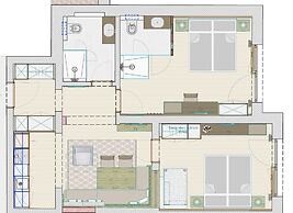 Ferienwohnung mit 2 Schlafzimmern fur 4 Personen