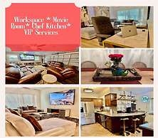 Luxurious Gem Near Disney Workspace Movie Room