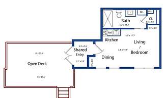 Dolphin at Trout Street Queen Suite w Kitchenette Marina-front Patio