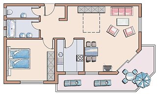 Apart Hotel Goldener Hahn Baiersbronn, Ferienwohnungen | Frühstück, Sa