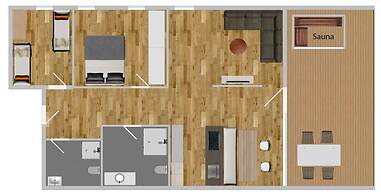 Appartement Zentral mit Panoramasauna