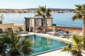 Infinity Blue and Golden Sky