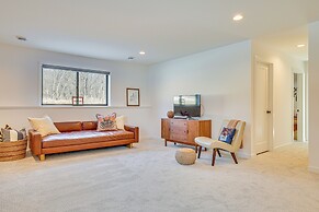 Deck w/ Forest Views: Modern Home in Rochester!