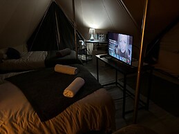 Cozy Hot Tent With Log Burner & Hot Tub Left Tent