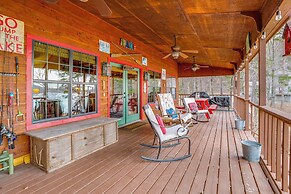 Deck & Fire Pit: Waterfront Cabin in Greers Ferry!