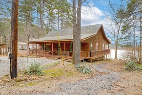Deck & Fire Pit: Waterfront Cabin in Greers Ferry!