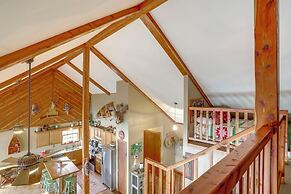 Deck & Fire Pit: Waterfront Cabin in Greers Ferry!