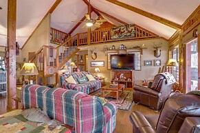 Deck & Fire Pit: Waterfront Cabin in Greers Ferry!