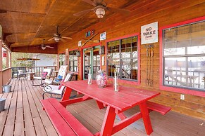 Deck & Fire Pit: Waterfront Cabin in Greers Ferry!