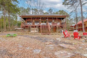 Deck & Fire Pit: Waterfront Cabin in Greers Ferry!