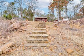 Deck & Fire Pit: Waterfront Cabin in Greers Ferry!