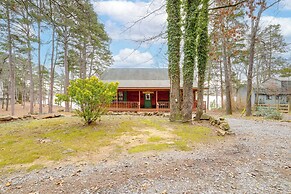 Deck & Fire Pit: Waterfront Cabin in Greers Ferry!