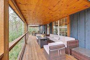 Covered Deck & Fire Pits: Cabin in Cashiers