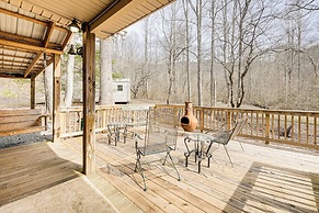 7 Mi to Lake Chatuge: Creekside Cabin w/ Decks!